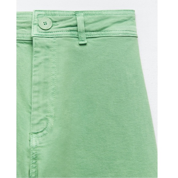 Zara HIGH-WAISTED ZW SAILOR MARINE STRAIGHT JEANS - Picture 10 of 10